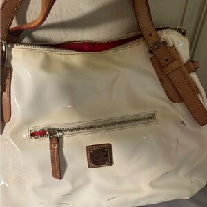 Dooney & Bourke Cream and Tan Shoulder Bag